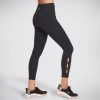 SKECHERS Diamond Slit Hw 7/8 Legging Black Bottoms