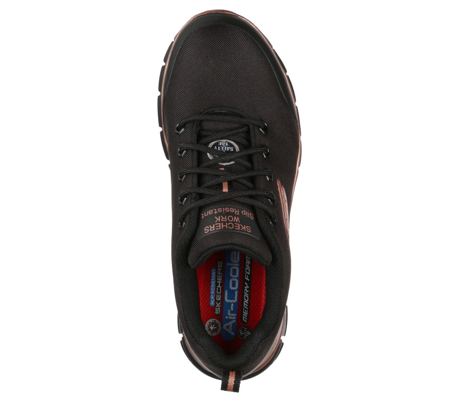 SKECHERS Work: Sure Track - Chiton Alloy Toe Black / Rose Gold Work & Safety