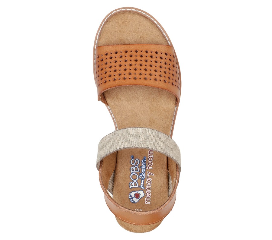 SKECHERS Bobs Desert Kiss - Triple Scoop Luggage Sandals