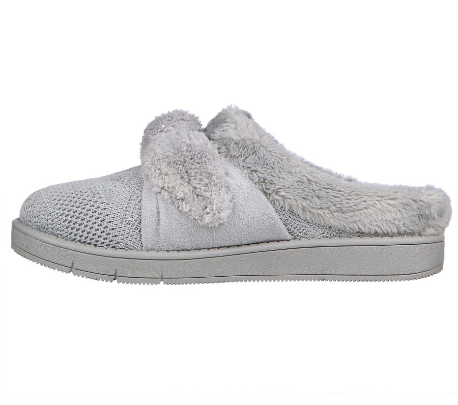 SKECHERS Sleepy Slides - Snuggle Hug Gray Slip-Ons