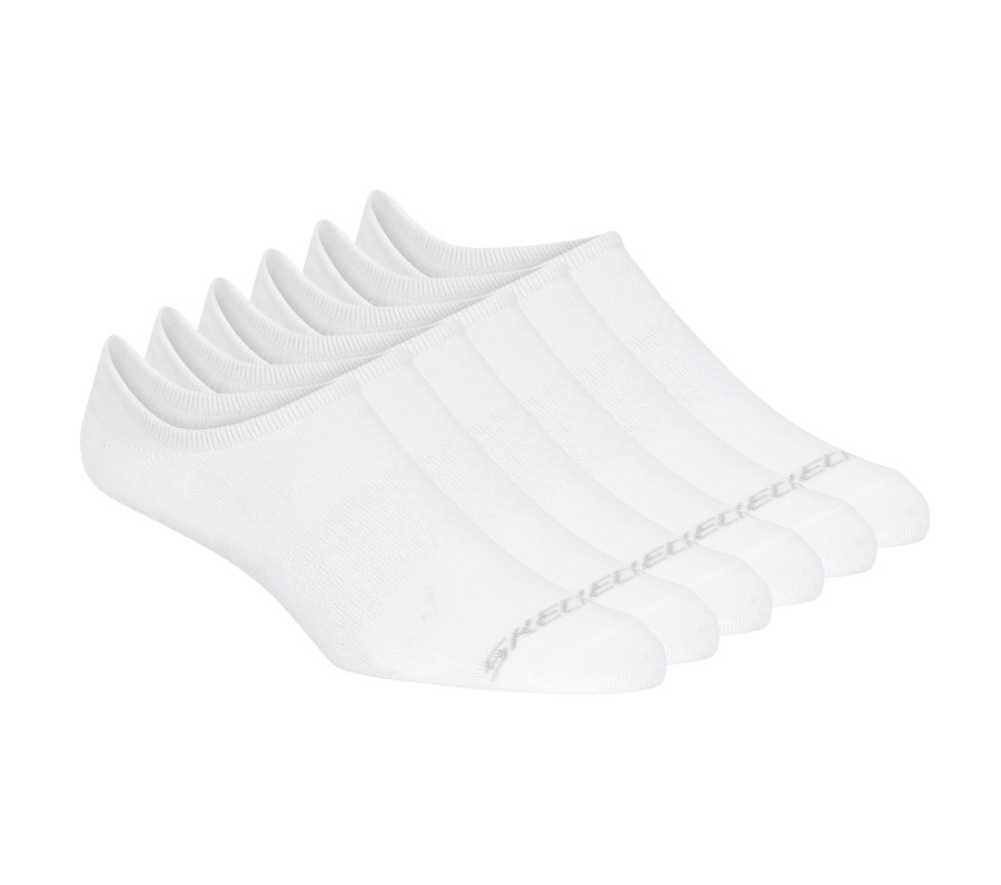 SKECHERS Sneaker Liner Socks - 6 Pack White Accessories