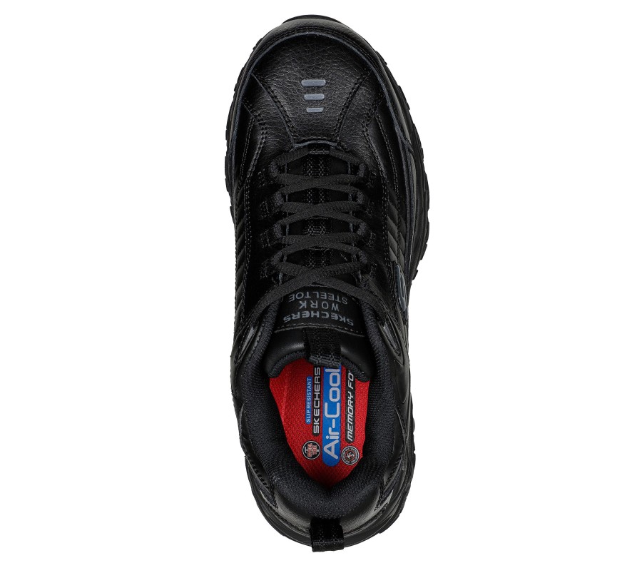 SKECHERS Work: Soft Stride - Stiney St Black Work & Safety