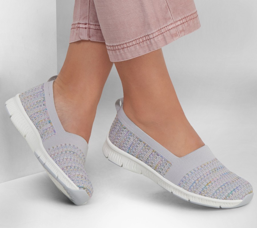 SKECHERS Be-Cool - Sherbet Skies Gray / Multi Slip-Ons