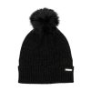 SKECHERS Metallic Ribbed Beanie Hat Black Accessories