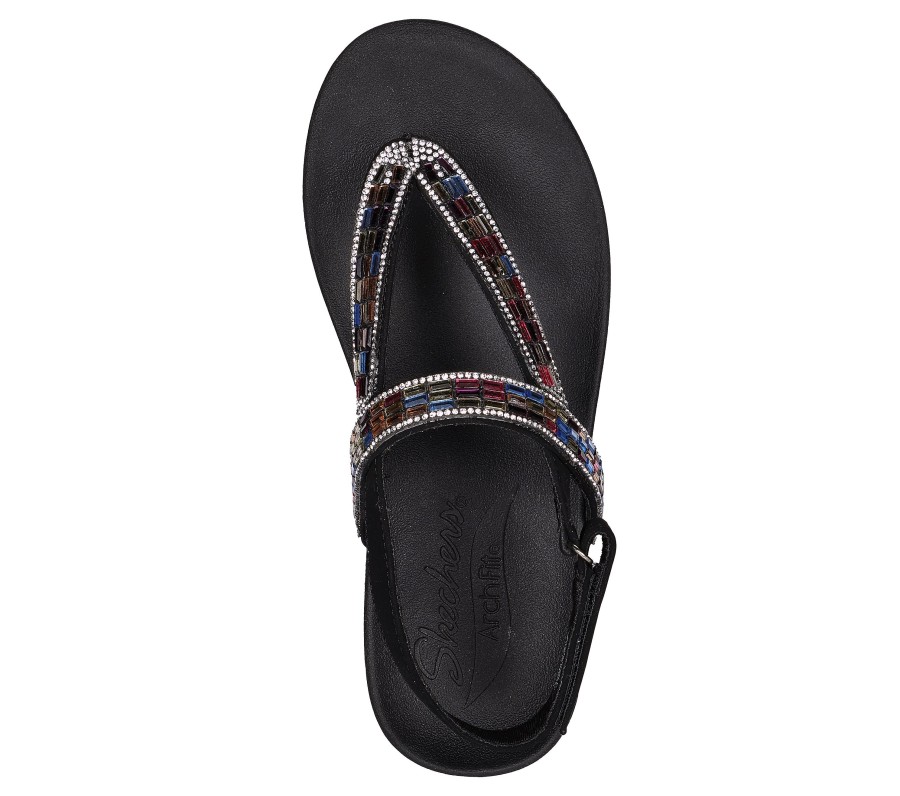 SKECHERS Arch Fit Meditation - Fancy Love Black / Multi Sandals