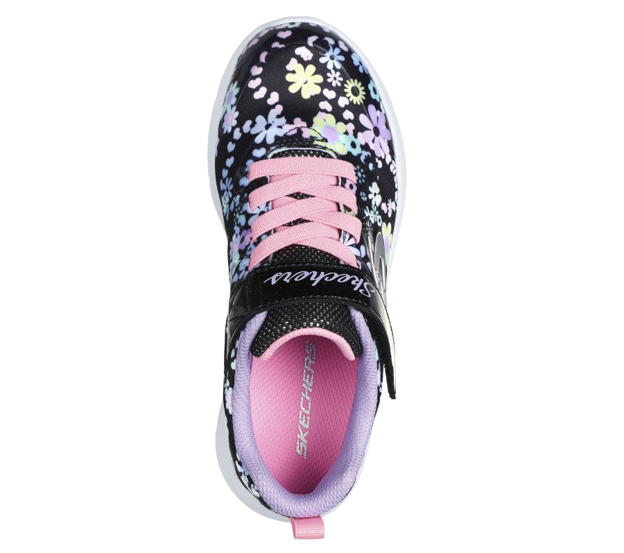 SKECHERS Microspec - Daisy Fun Black / Multi Athletic Sneakers