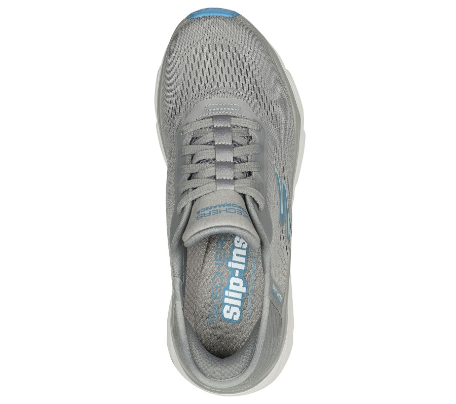 SKECHERS Skechers Slip-Ins: Max Cushioning Mystic Passion Charcoal / Teal Slip-Ons