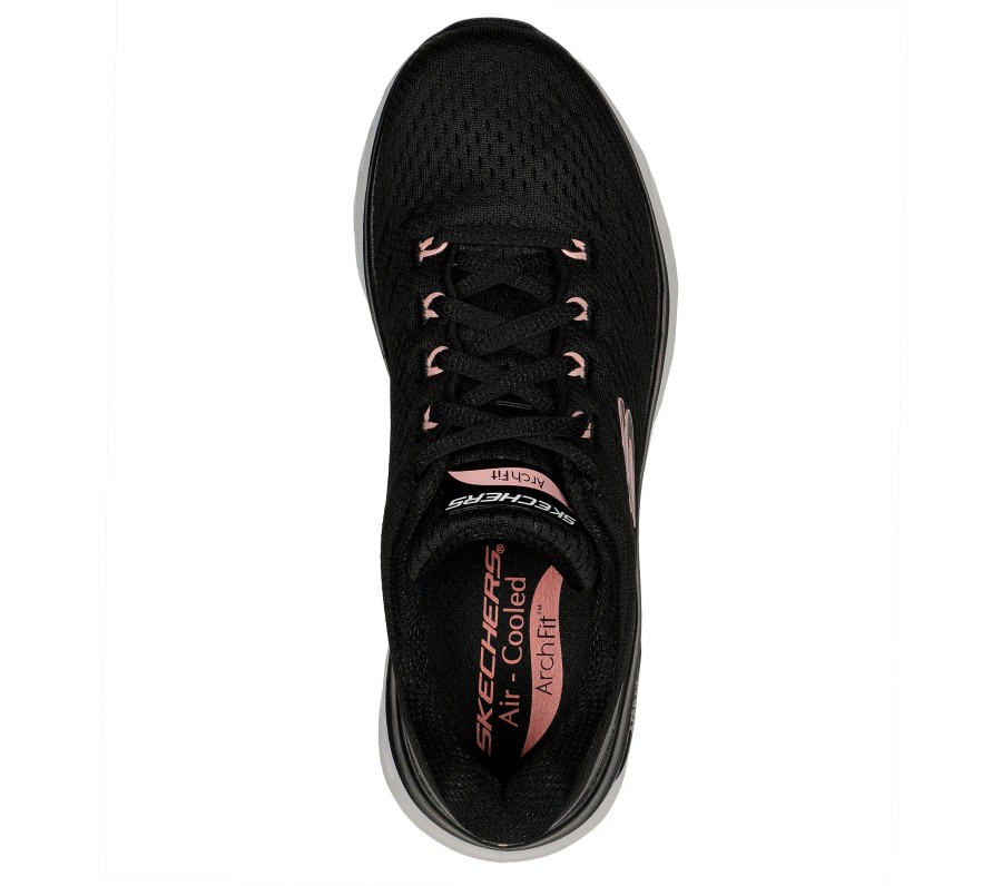 SKECHERS Skechers Arch Fit Glide-Step - Top Glory Black / Pink Lace Up