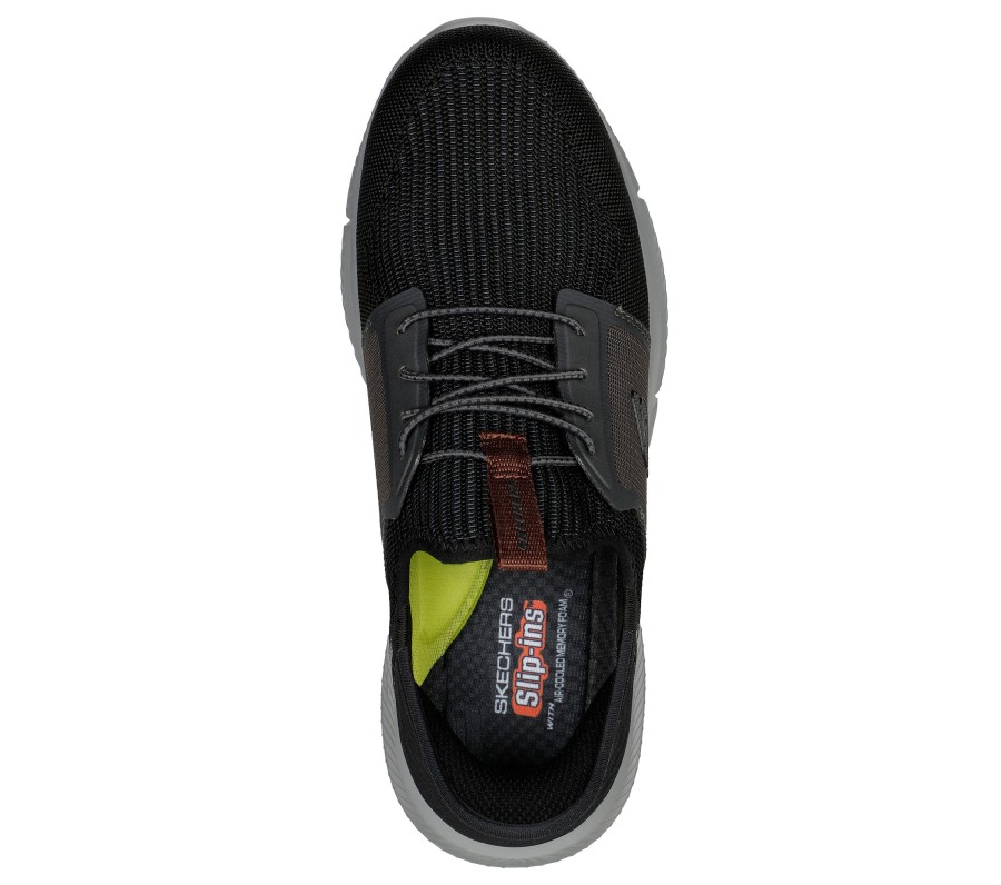 SKECHERS Skechers Slip-Ins Rf: Ingram - Brackett Black / Gray Slip-Ons