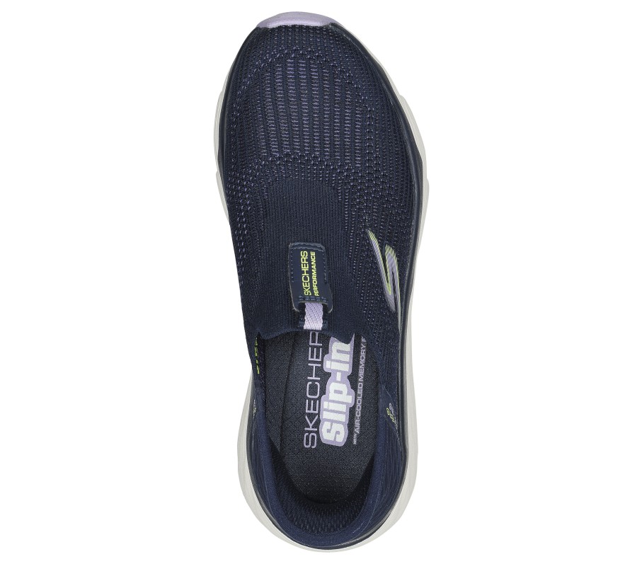 SKECHERS Skechers Slip-Ins: Max Cushioning - Smooth Navy / Lavender Slip-Ons