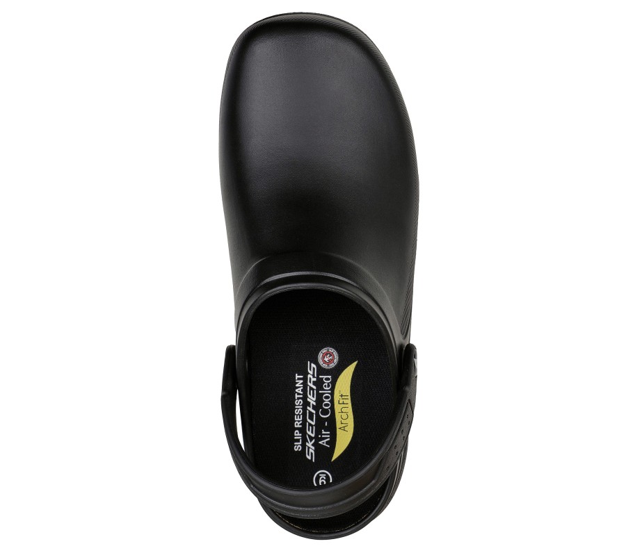 SKECHERS Work Arch Fit: Riverbound Sr Black Work & Safety