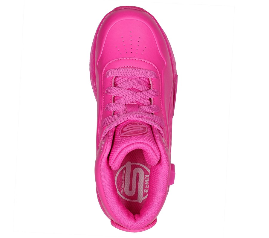 SKECHERS S-Lights Remix Hot Pink Lace Up