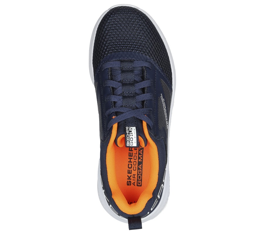 SKECHERS Go Run Elevate - Cipher Navy / Orange Lace Up