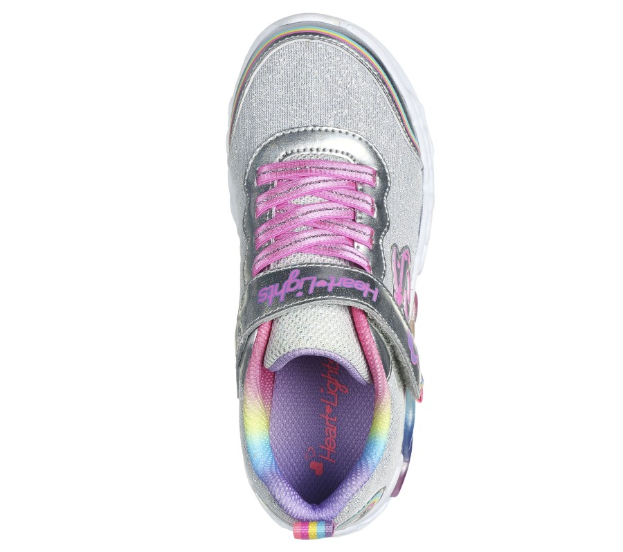 SKECHERS Infinite Heart Lights - Love Prism Silver / Multi Light-Up