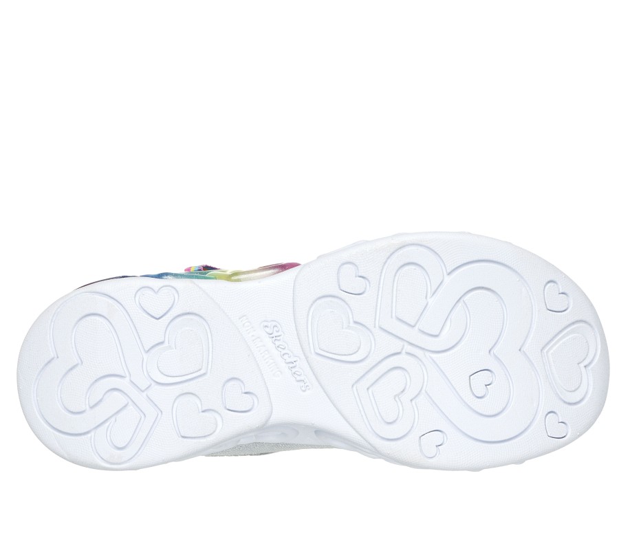 SKECHERS Infinite Heart Lights - Love Prism Silver / Multi Light-Up