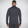 SKECHERS Skech-Knits Ultra Go 1/4 Zip Charcoal Tops