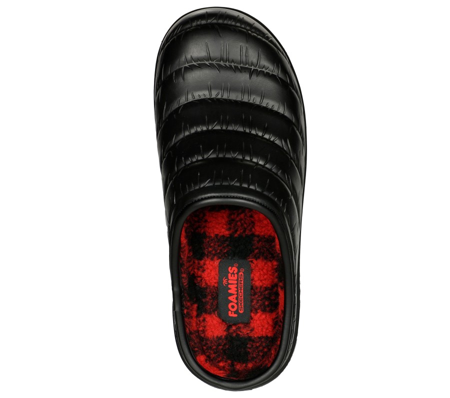 SKECHERS Foamies: Cozy Camper - Driftwood Black Slippers