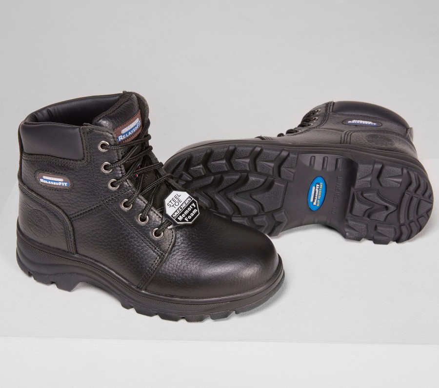 SKECHERS Work Relaxed Fit: Workshire - Peril St Black Work & Safety