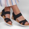 SKECHERS Bobs Desert Kiss - Secret Picnic Black Sandals