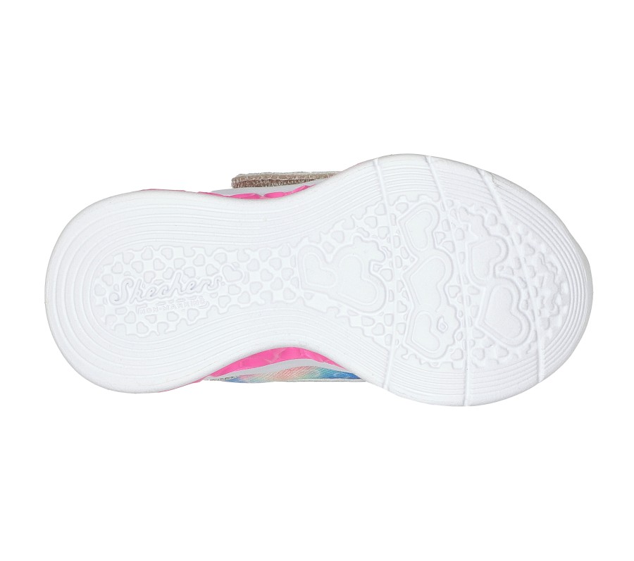 SKECHERS Flutter Heart Lights - Heart Shake Silver / Multi Light-Up