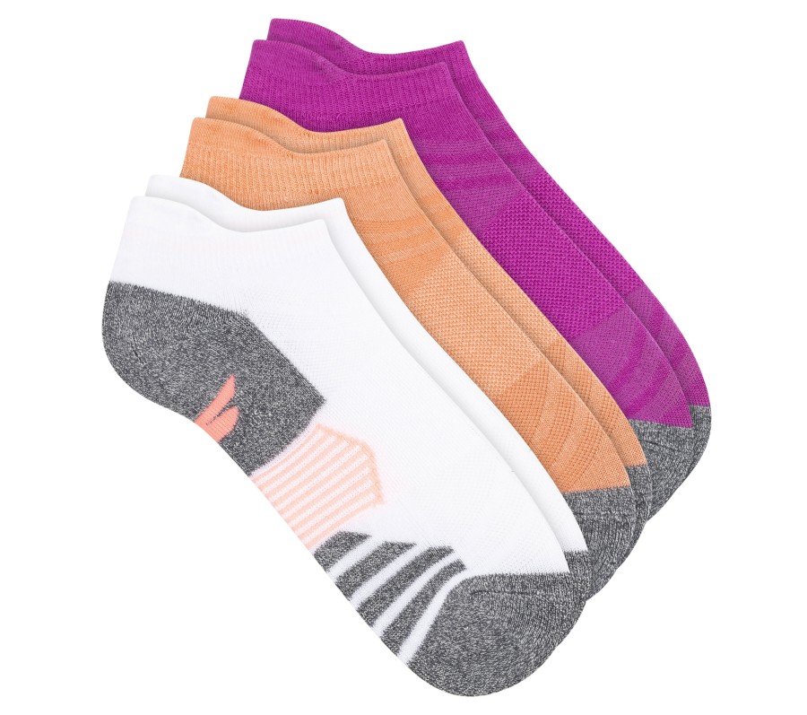 SKECHERS Terry Low Cut Socks - 3 Pack Pink Accessories