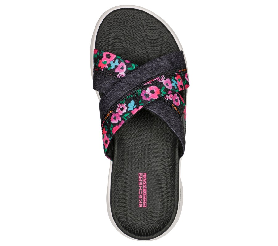 SKECHERS Go Walk Flex Sandal - Blossoms Black / Multi Sandals