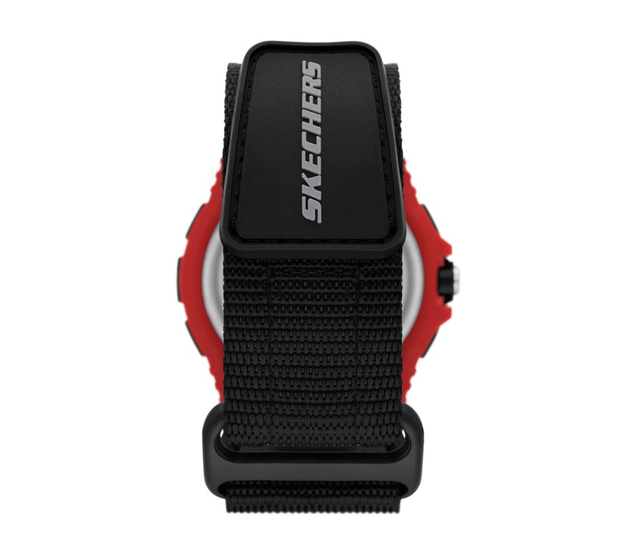 SKECHERS Downey Fast Wrap Watch Black / Red Accessories