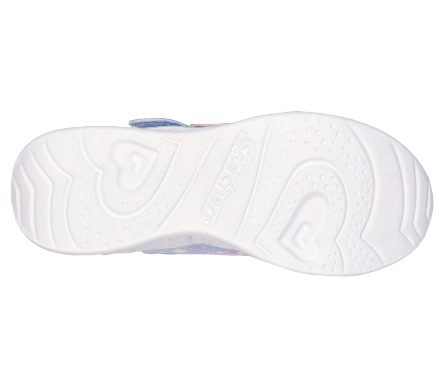 SKECHERS Heart Lights - Bright Spirit Blue / Multi Light-Up