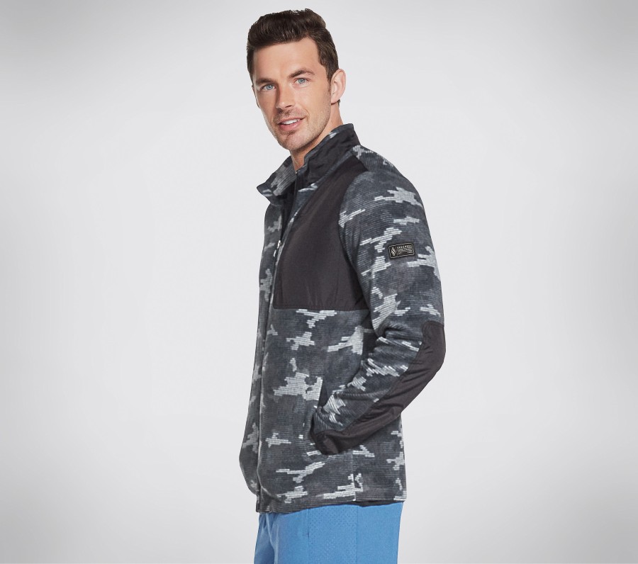 SKECHERS Skechers Apparel Boundless Recovery Jacket Gray / Multi Tops