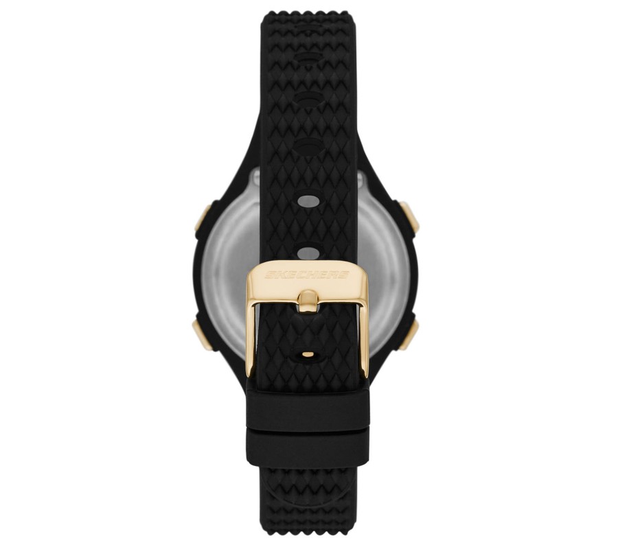 SKECHERS Elkwood Gold Bezelwatch Black Accessories