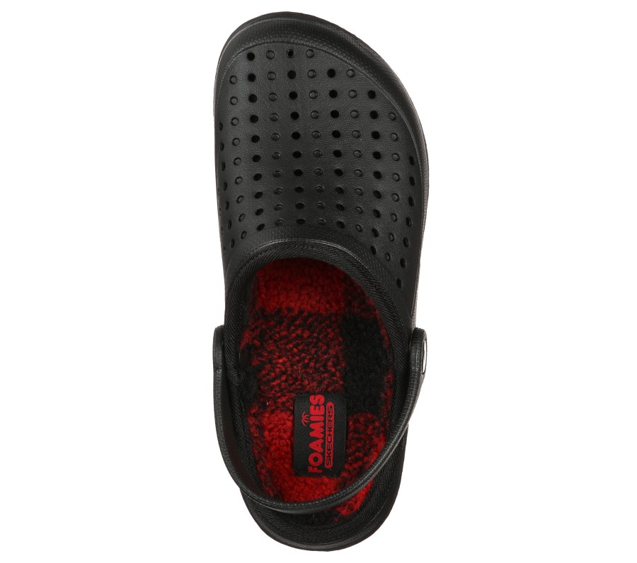 SKECHERS Foamies: Footsteps Black Slip-Ons