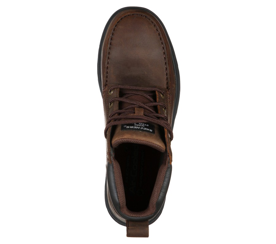 SKECHERS Work Relaxed Fit: Vicksburk St Brown Work & Safety