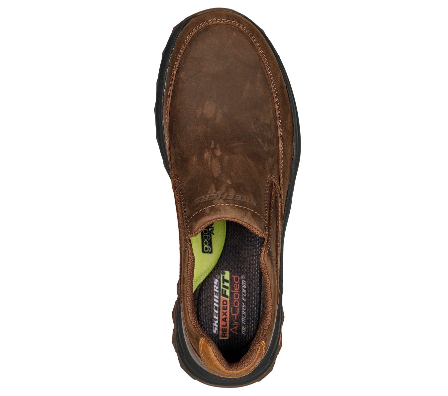 SKECHERS Relaxed Fit: Zeller - Carther Brown Slip-Ons