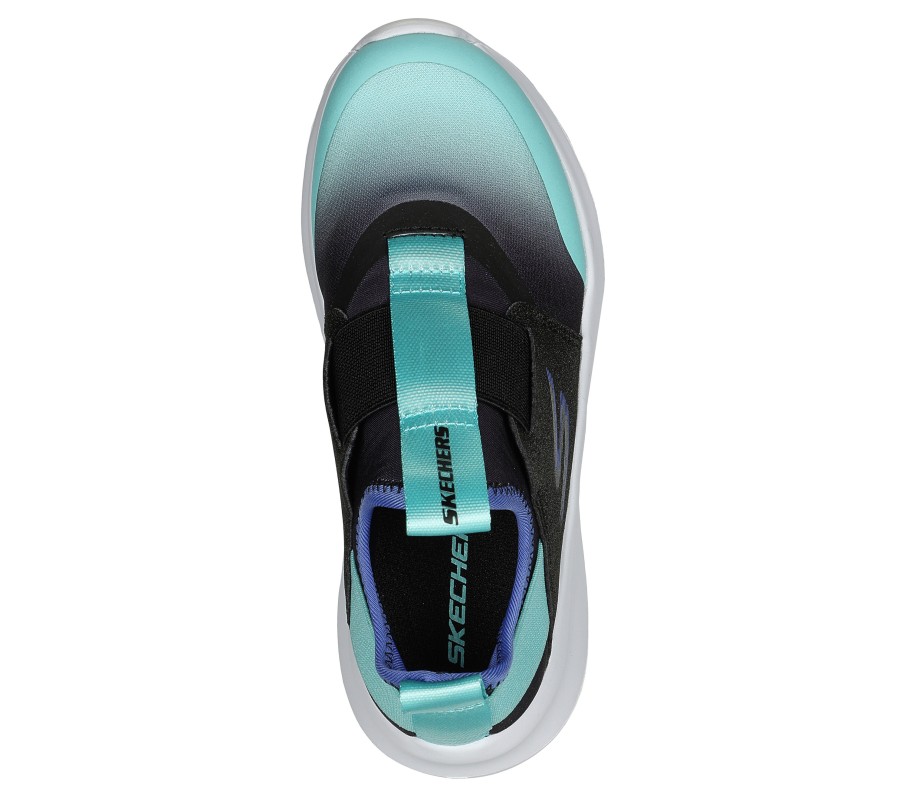 SKECHERS Skech Fast - Ombre Sunset Black / Aqua Slip-Ons