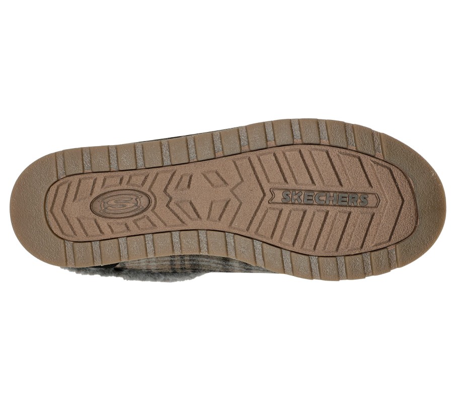 SKECHERS Bobs Keepsakes - Plaidriffic Charcoal Slippers