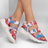 SKECHERS Foamies: D'Lites 2 - Miss Independent White / Blue Sandals