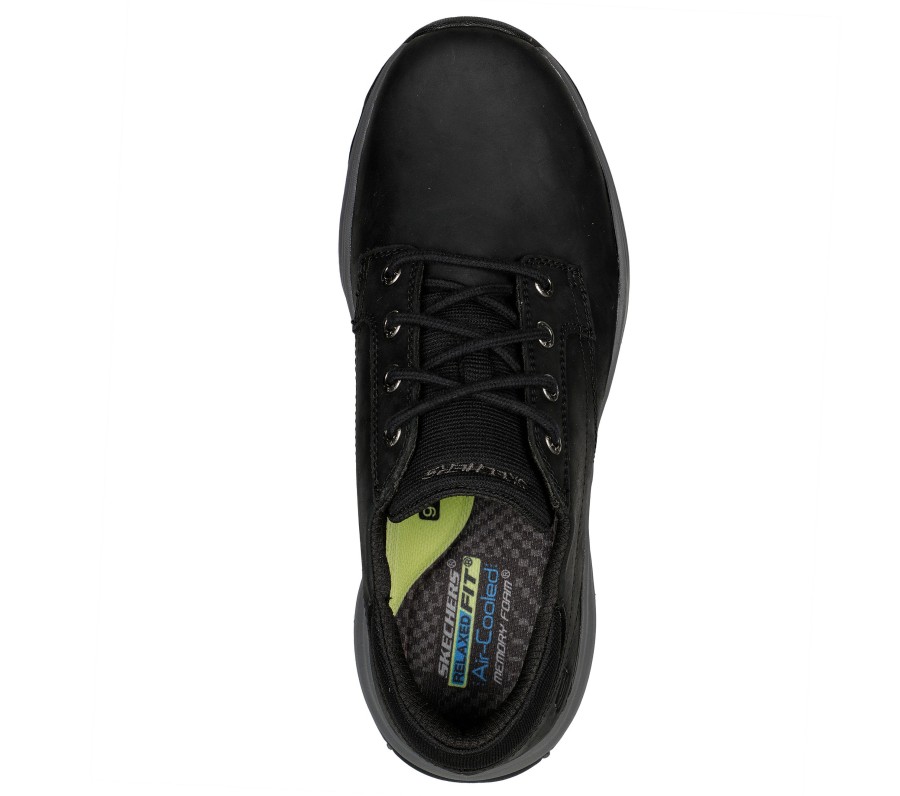 SKECHERS Relaxed Fit: Craster - Fenzo Black Lace Up Oxfords