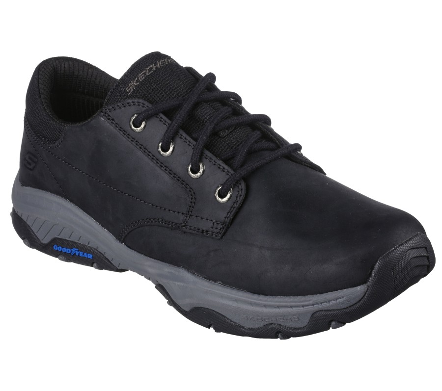 SKECHERS Relaxed Fit: Craster - Fenzo Black Lace Up Oxfords