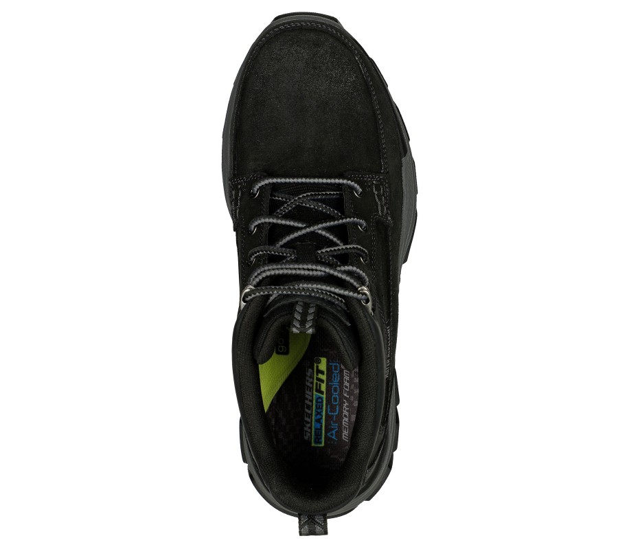 SKECHERS Relaxed Fit: Respected - Boswell Black Lace Up Oxfords