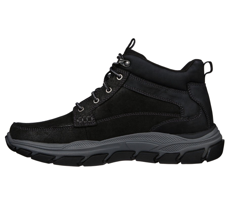 SKECHERS Relaxed Fit: Respected - Boswell Black Lace Up Oxfords