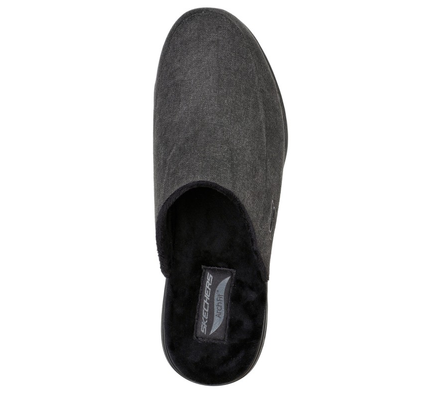 SKECHERS Skechers Arch Fit Lounge Black Slippers