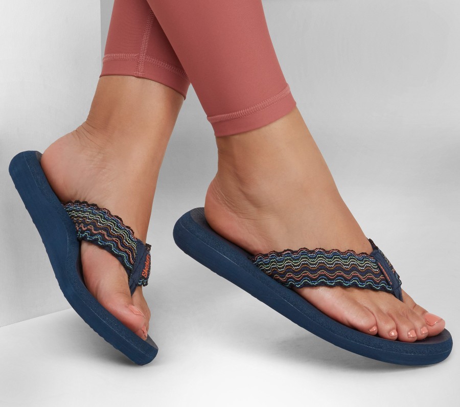 SKECHERS Relaxed Fit: Asana - Summer Is Here Navy / Multi Sandals