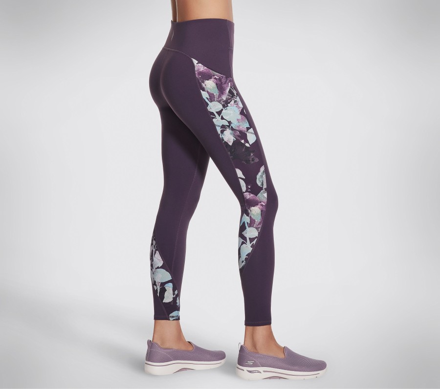 SKECHERS Skechers Apparel Ink Leaf Hw Legging Purple / Multi Bottoms