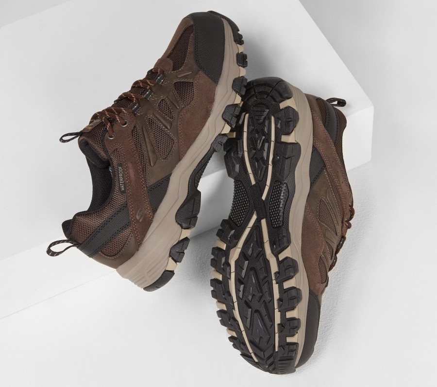 SKECHERS Relaxed Fit: Selmen - Enago Chocolate Lace Up Oxfords