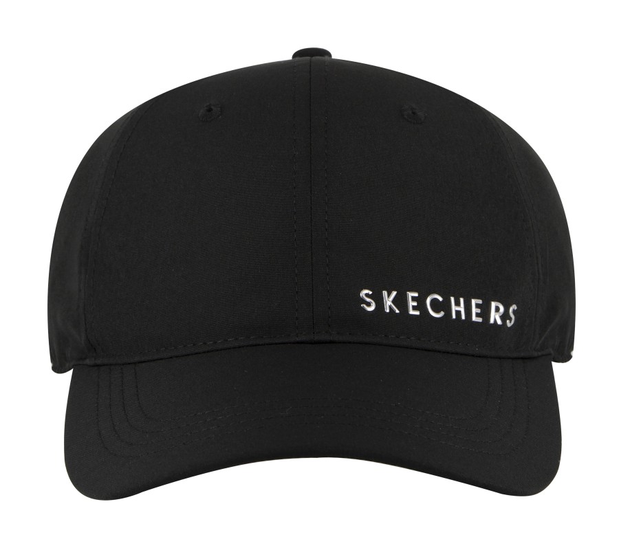 SKECHERS Skech-Shine Foil Baseball Hat Black Accessories