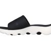 SKECHERS Go Walk Massage Fit - Kneaded Relief Black / White Sandals