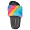 SKECHERS Sunny Slides - Fuzzy Steps Black / Multi Slip-Ons