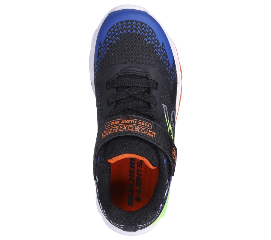 SKECHERS S-Lights: Flex-Glow Bolt Black / Blue Light-Up