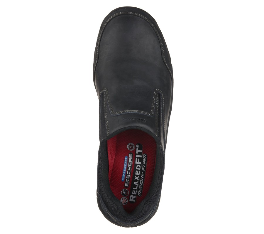 SKECHERS Work Relaxed Fit: Hartan St Black Work & Safety