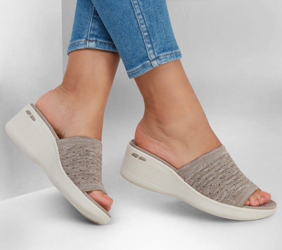 SKECHERS Pier-Lite - My Wish Taupe Wedges